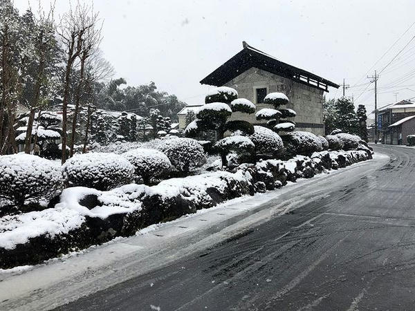 お店近くの雪景色