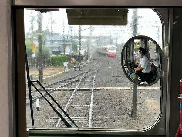赤城駅発車直後