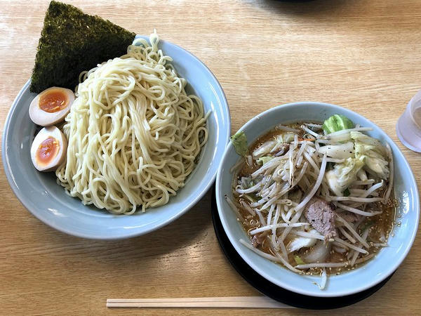野菜たっぷり味噌つけ麺（大盛） 980円 ＋ 味付玉子 100円