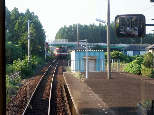 鹿島大野駅停車中