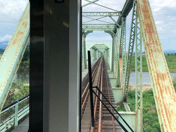 羽前長崎駅－南寒河江駅間（最上川橋梁・旧遠賀川橋梁部）