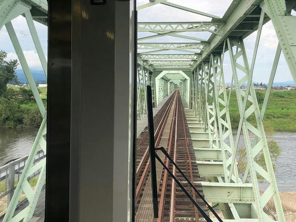 羽前長崎駅－南寒河江駅間（最上川橋梁・旧木曽川橋梁部）
