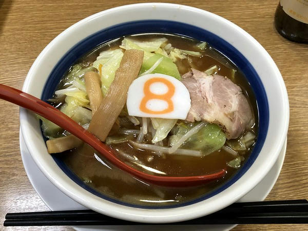 小さなCセット 979円 の 麺1/2の野菜らーめん（醤油味）