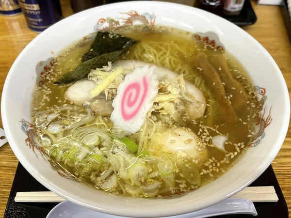 生姜ラーメン（細ちぢれ麺） 770円 ＋ 味付煮玉子 120円