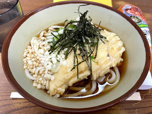 冷しうどん（並） 450円 ＋ ササミ天 130円