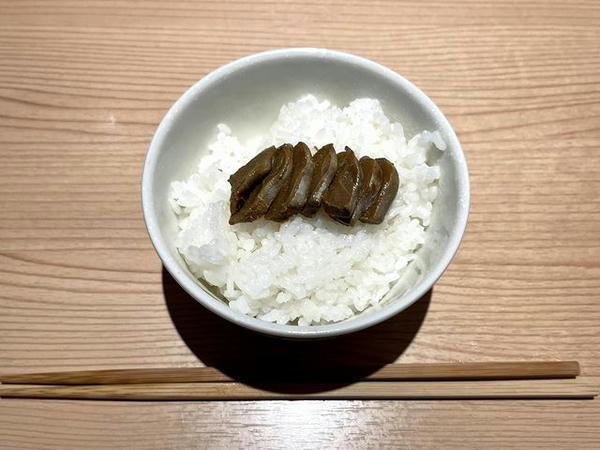 イカの肝みそ漬けごはん（小さめ） 200円