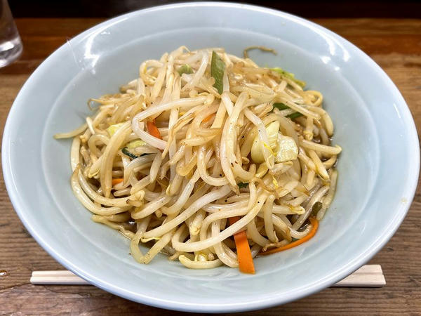 焼き麺（そば）並＋つけ麺（小） 1,100円の、焼き麺（そば）並