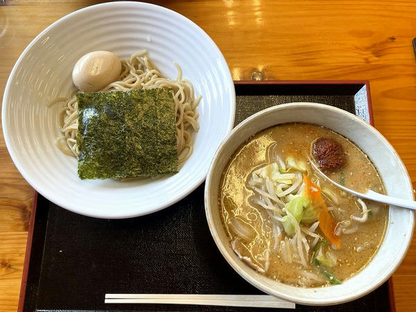 辛し味噌野菜つけ麺 1,001円 ＋ 味付たまご 132円