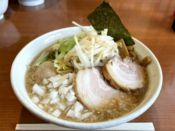 背脂煮干ラーメン 850円 ＋ 味玉 100円 ＋ 温野菜 50円