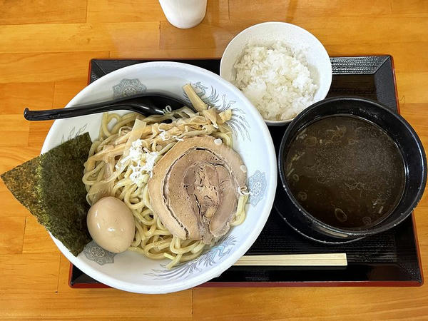 つけ麺（塩） 800円 ＋ 味付玉子（那須御養卵） 100円 ＋ ランチライス 100円