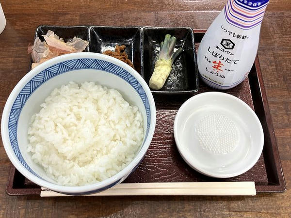 しいたけそば生わさびごはんセット（しいたけそばBセット） 980円 の生わさびごはん