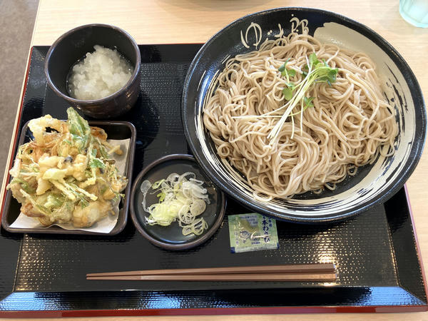ギッシリあさりと葱のかきあげそば（冷） 770円 ＋ 麺大盛り 100円 ＋ 鬼おろし 100円