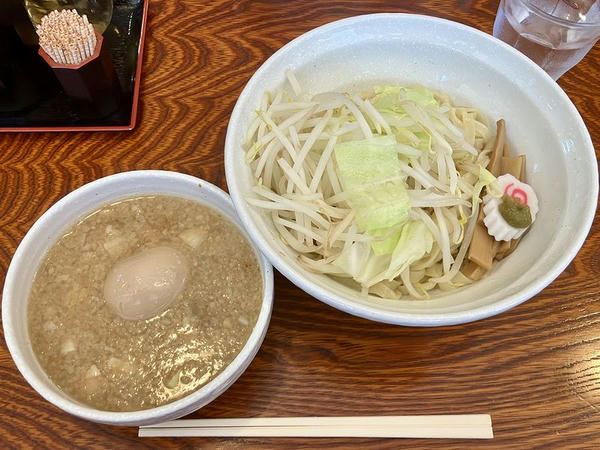 背脂煮干つけめん 920円 ＋ 味玉 120円 ＋ 温野菜 70円