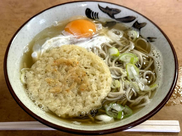 天ぷら玉子そば 480円