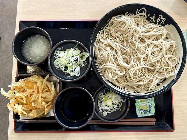二枚もり 770円 ＋ 鬼おろし 120円 ＋ 野菜かきあげ（クーポンにて無料）