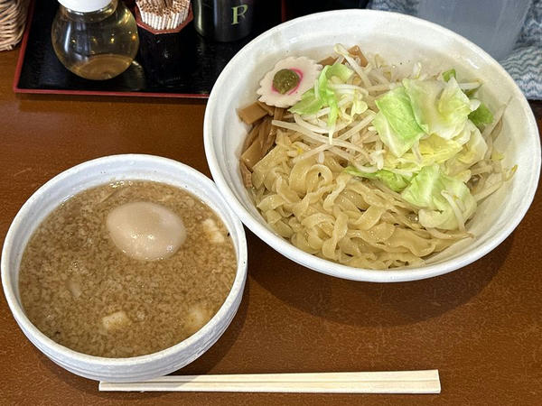 背脂煮干つけめん 980円 ＋ 味玉 120円 ＋ 温野菜 80円