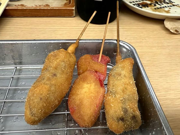 牛ヘレ 220円 と 紅しょうが 143円 と 牛ハラミ 286円