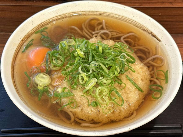 丸天そば 520円 ＋ 生玉子 140円