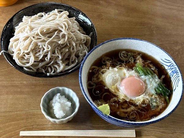 ひたし天ぷらそば（中盛） 1,200円 ＋ 玉子 100円 ＋ 大根おろし 50円