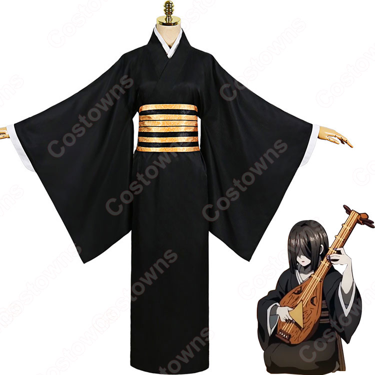 鳴女（なきめ）コスプレ衣装 鬼滅の刃 琵琶女 着物 人気 アニメ 変装 ステージ服-2
