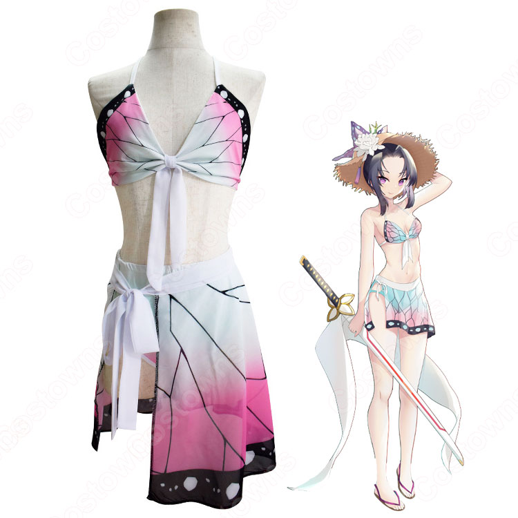 胡蝶しのぶ（こちょうしのぶ） 水着 コスプレ衣装 【鬼滅の刃】 可愛い かっこいい ビキニ cosplay-666
