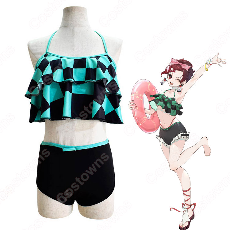 竈門炭治郎（かまどたんじろう） 水着 コスプレ衣装 【鬼滅の刃】 可愛い かっこいい ビキニセット cosplay-6669