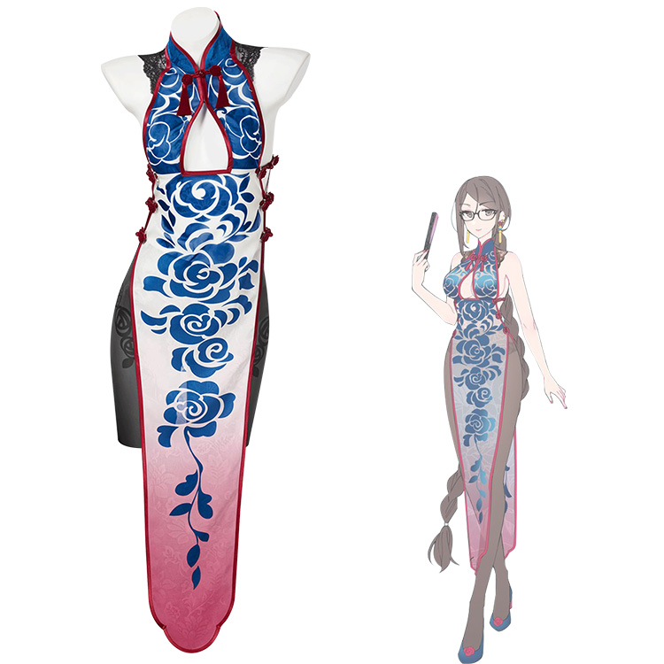 送料無料！！FGO 虞美人 チャイナドレス 概念礼装 閑話休怠 コスプレ衣装 『Fate/Grand Order』 ハロウィン2022 cosplay 仮装 変