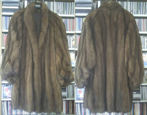 最落無SOBOLタグ逸品ロシアンセーブル!シルバーチップ輝くコート