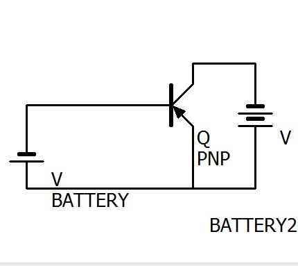 pnp型トランジスタの回路です。