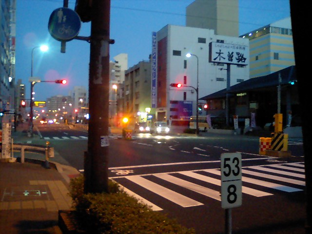 53.8kmポスト