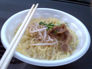 屋台のラーメン