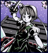 切り絵東方タロットカードⅦ:戦車