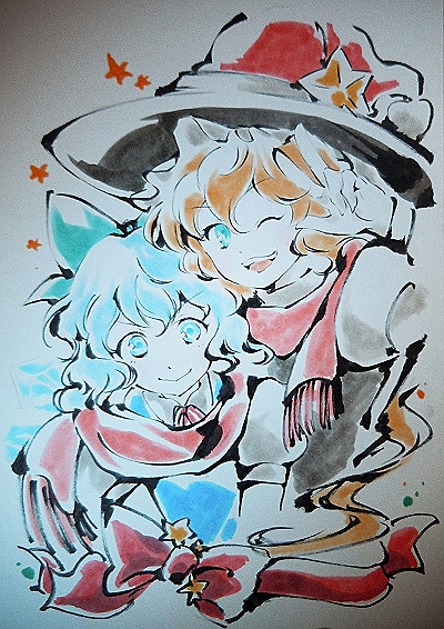 東方ライブペイントチルノ魔理沙