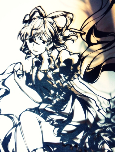 切り絵東方タロットカード「ⅩⅤ:悪魔」