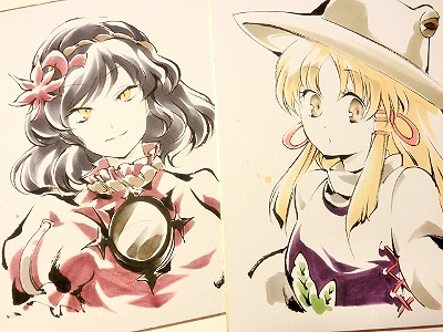 東方諏訪子神奈子色紙