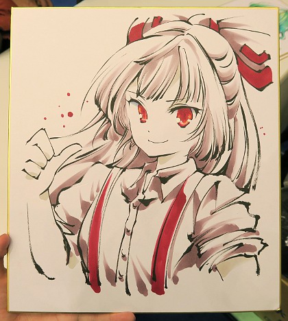 Tsubameyado東方神秘録妹紅筆絵色紙