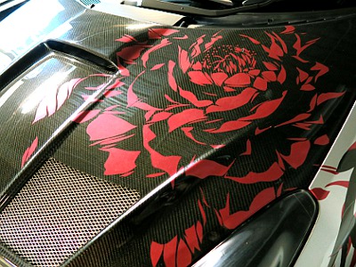 茨木華扇切り絵痛車