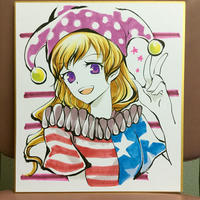東方筆絵色紙クラウンピース