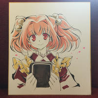 東方筆絵色紙小鈴