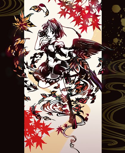 東方切り絵射命丸文