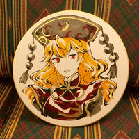 東方筆絵色紙純狐