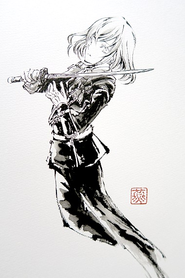 刀剣乱舞骨喰藤四郎墨筆絵