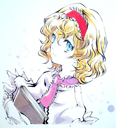 東方筆絵色紙アリス