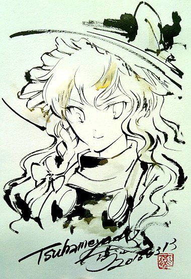 東方墨筆絵スケブ魔理沙