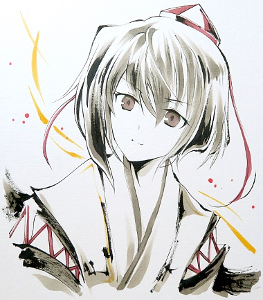 東方墨筆絵色紙香霖堂天狗装束射命丸