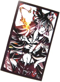 Tsubameyado切り絵妹紅東方名刺