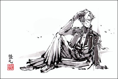 刀剣乱舞筆墨絵膝丸