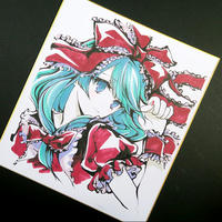 東方筆墨絵色紙鍵山雛
