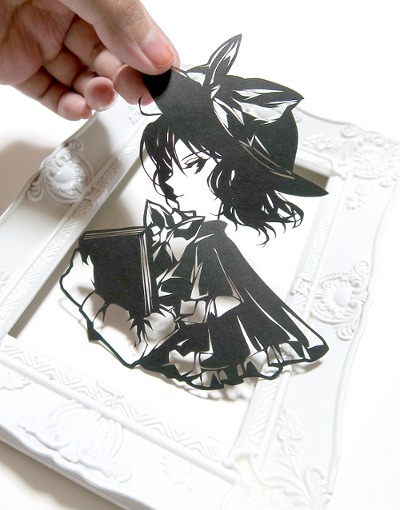 東方秘封倶楽部蓮子切り絵原画