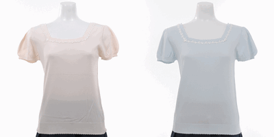 lodispotto 通販 流行 後リボンスクエアプルオーバー